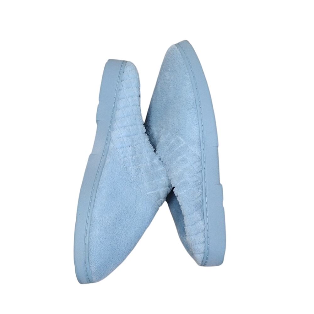 Cozy Light Blue Plush Casual Housewear Loungewear Pajama Fleece Slip On Slippers